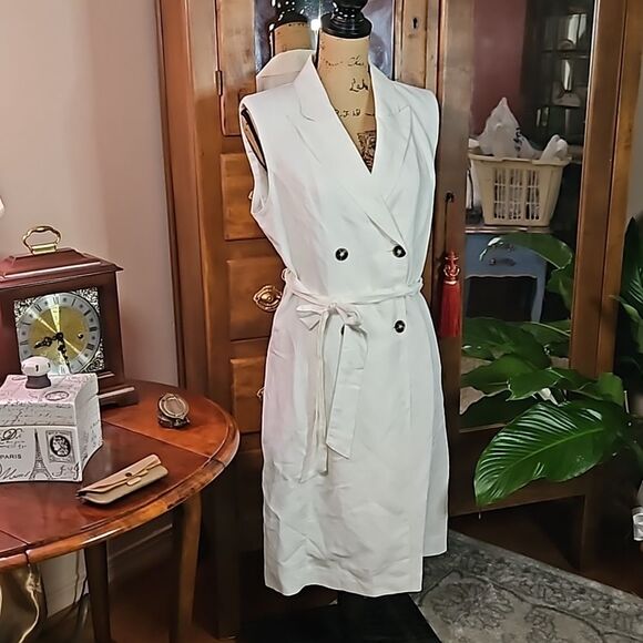 NWT H&M Linen blend shirt dress size Medium - Picture 5 of 13